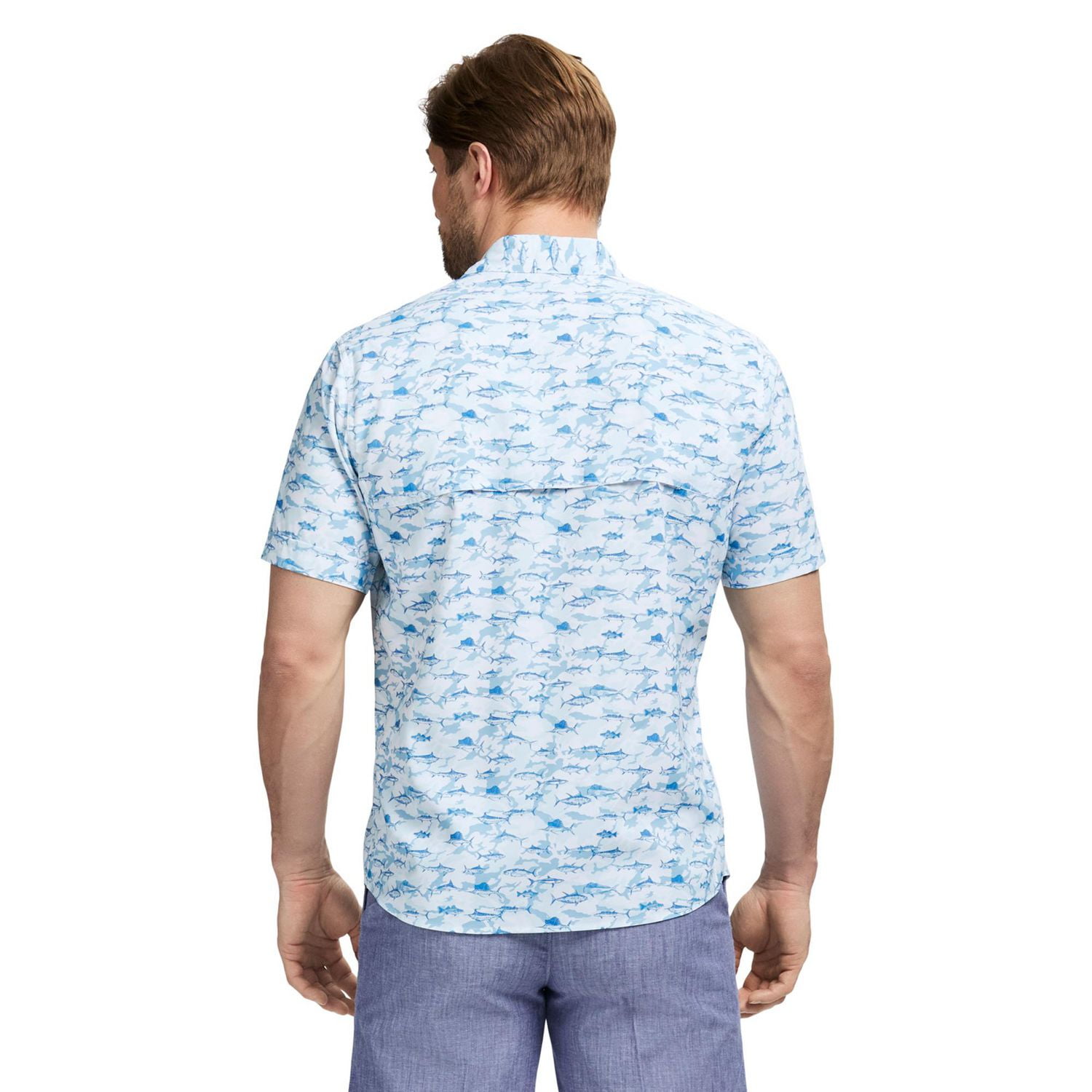 IZOD S/S Sunshield Woven Printed Shirt