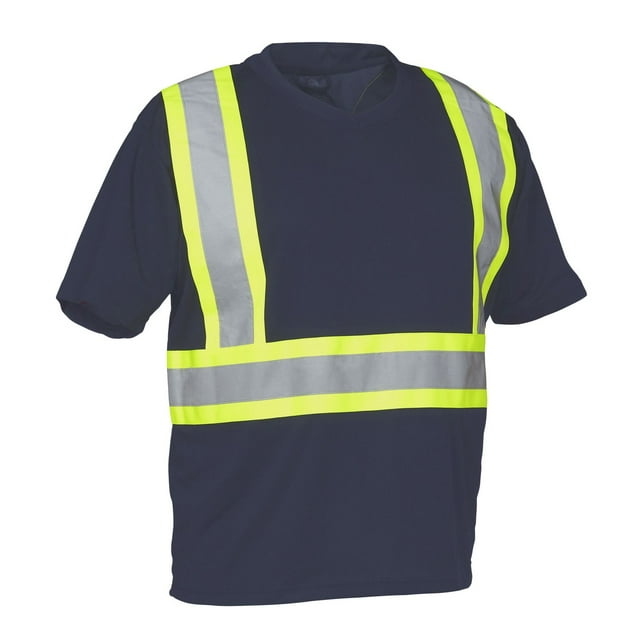 Forcefield Hi Vis V-Neck Short Sleeve Safety Tee Shirt