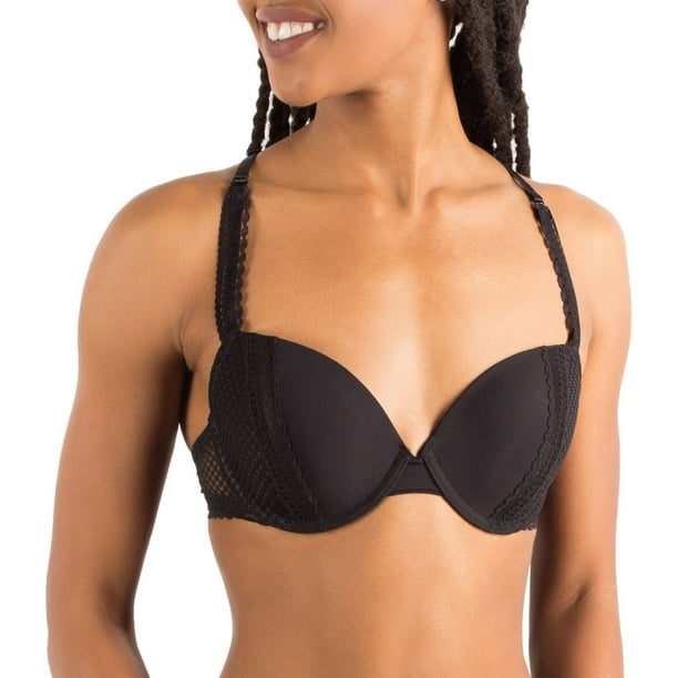 George Underwire High Support Mesh Wing Lace Bra 