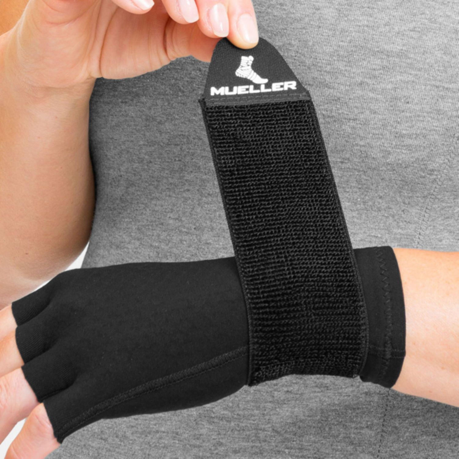 Gant de compression réversible Mueller, noir, taille unique, droitier ou gaucher