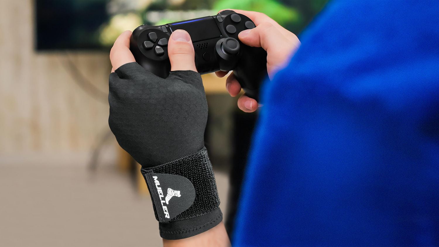 Gant de compression réversible Mueller, noir, taille unique, droitier ou gaucher