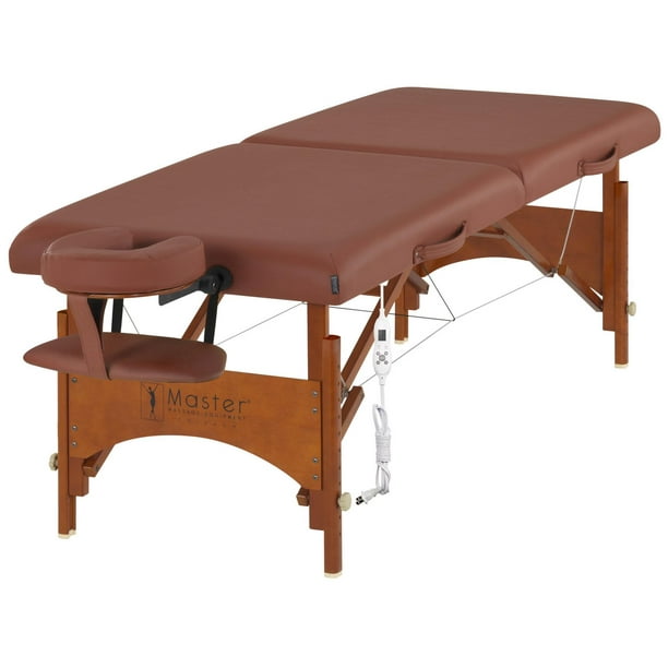 Ensemble de table de massage portative Fairlane avec Therma-Top de Master Massage, couleur cannelle - 28 po