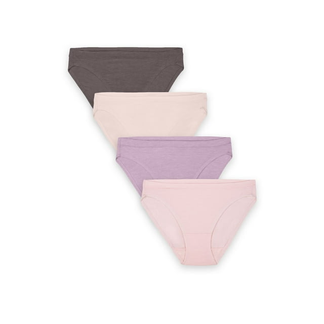 Fruit of the Loom Women's Ultra Soft Modal Bikini, 4-Pack