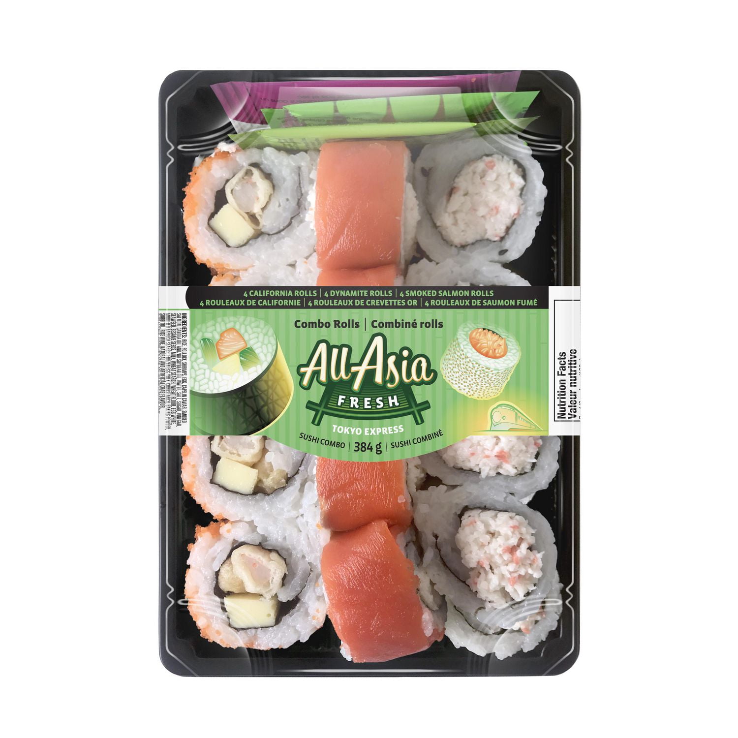 Sushi All Asia Fresh Combo Rolls Walmart Canada   6000200054716 