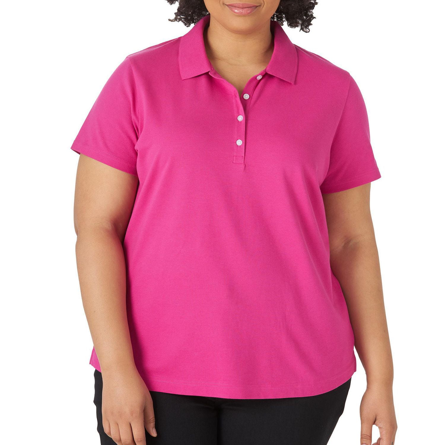 Lee Riders Women's Plus Short Sleeve Knit Polo