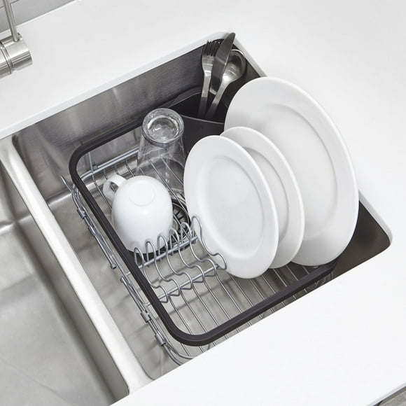 Umbra Sinkin Dish Drying Rack,Black/Nickel