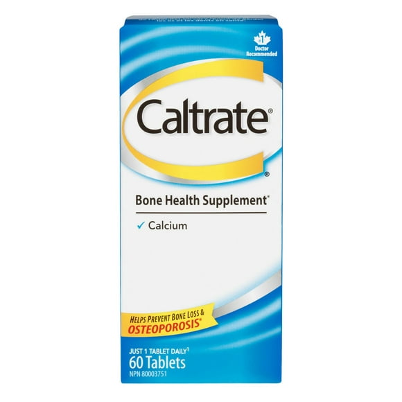 Caltrate Tablets (60 Count) Calcium Bone Health Supplement