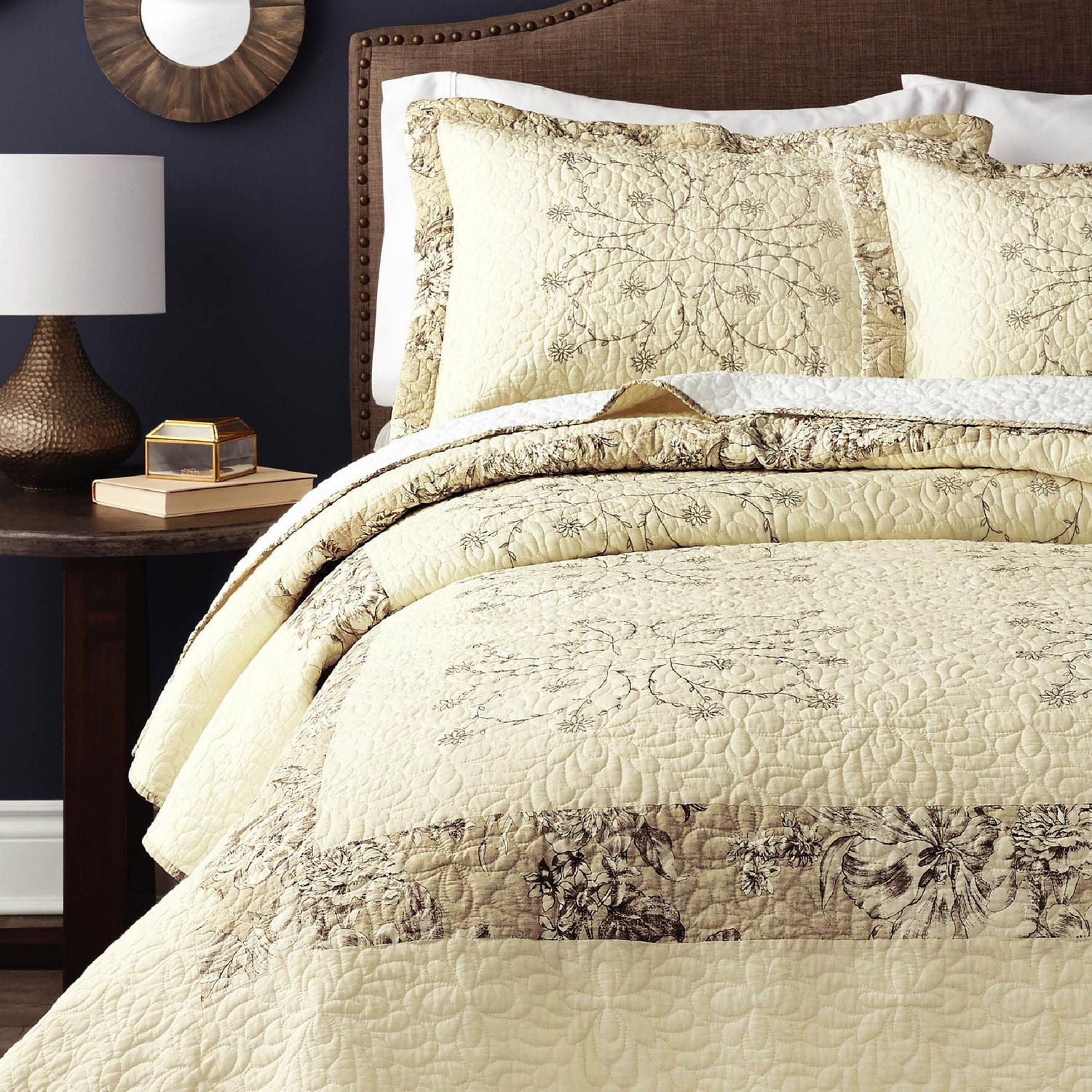 hometrends Square Embroidered Quilt Set Walmart Canada