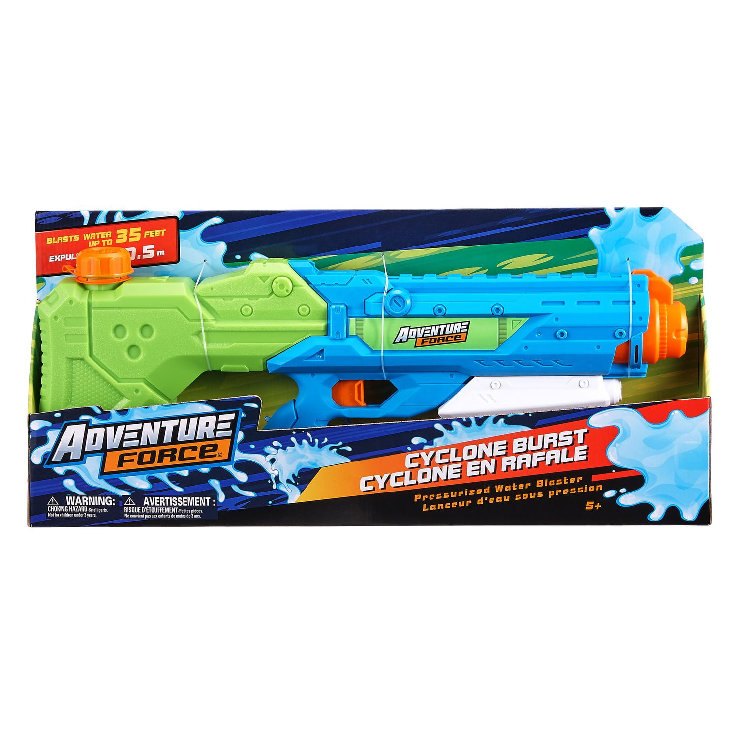 Adventure Force Water Strike Cyclone Burst Pressurized Water Blaster ...