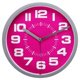 Horloge de mur en plastique - violet rosé, 8,75 po / 22,2 cm – image 1 sur 2