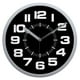 Horloge de mur en plastique - noir, 8,75 po / 22,2 cm – image 1 sur 2