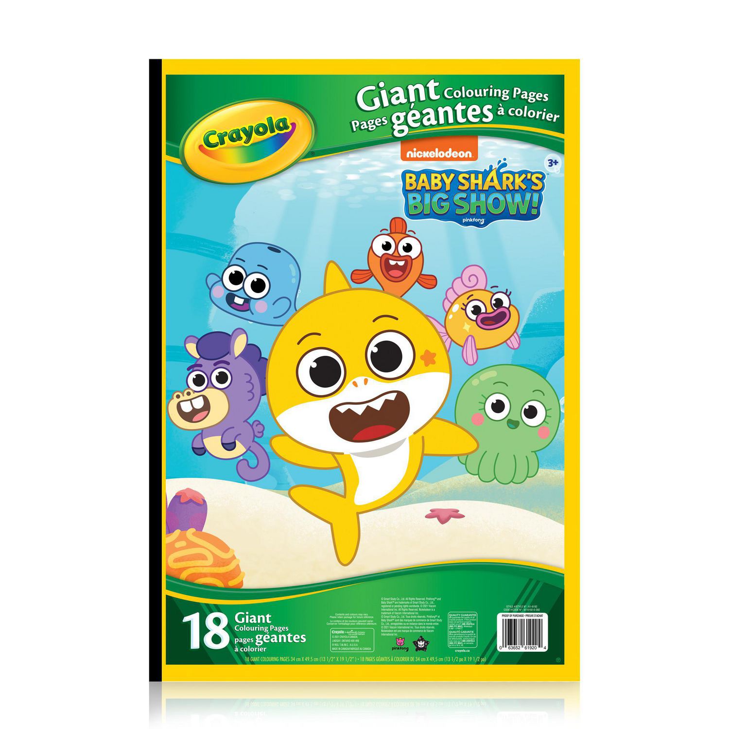 Crayola Giant Colouring Pages Pinkfong Baby Shark Walmart Canada