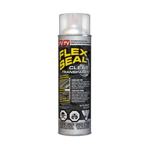 Flex Seal Transparent 14 oz Spray scellant caoutchouté.