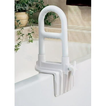 Medline Steel Bathtub Grab Bar, Locks to Side of Tub