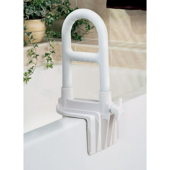 Medline Steel Bathtub Grab Bar, Locks to Side of Tub