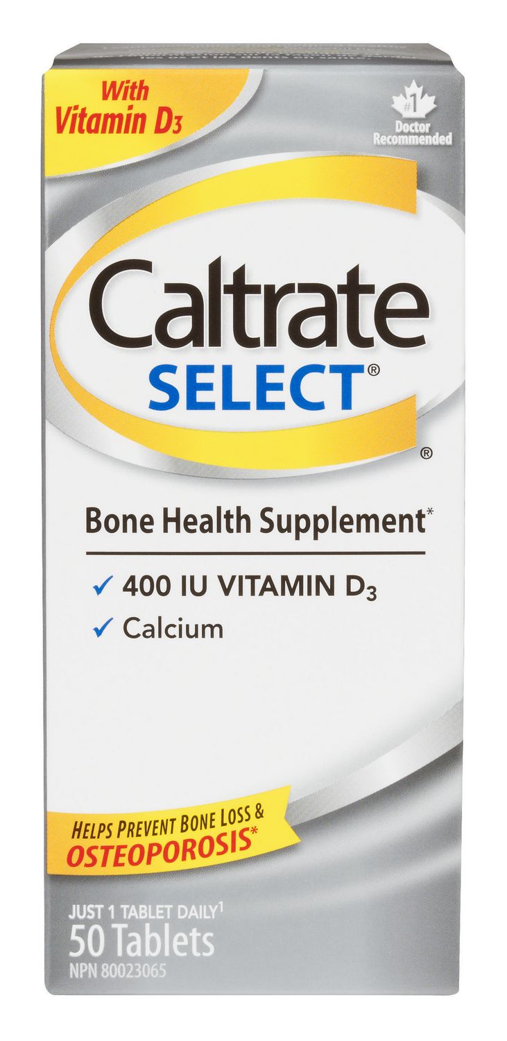 Caltrate Select (50 Count) Bone Health Supplement, Calcium/Vitamin D3