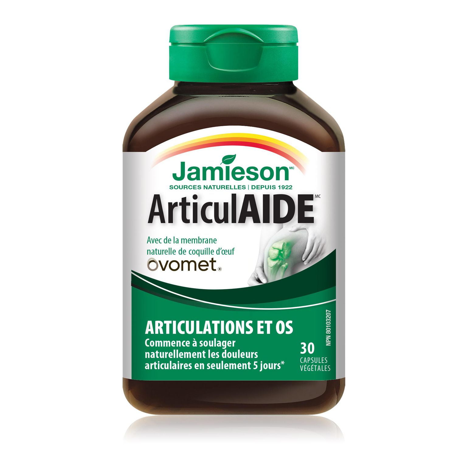 Jamieson Joint Relief Capsules, Natural Eggshell Membrane, Clinically Studied Ingredients, with Vitamin D. Supports Bone Health, Stiffness, and Provides Joint Pain Relief in 5 Days, Non-GMO, Gluten-Free, 30 Count, Proudly Canadian, 30 capsules