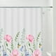 Rideau de douche PEVA à tiges florales multicolore de Mainstays Rideau de douche à fleurs – image 3 sur 5