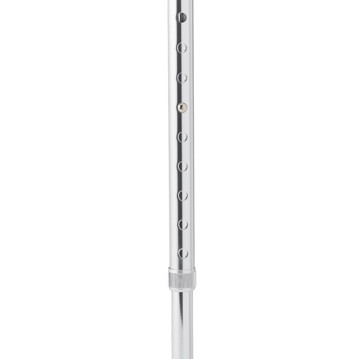 Canne décalée en aluminium Medline avec poignée en gel, chrome