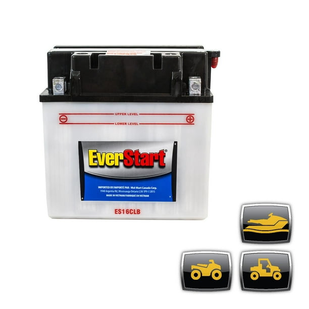EverStart POWERSPORT ES16CLB – 12 Volts, Batterie de sport motorisé, 240 ADF EverStart – Batterie de sport motorisé