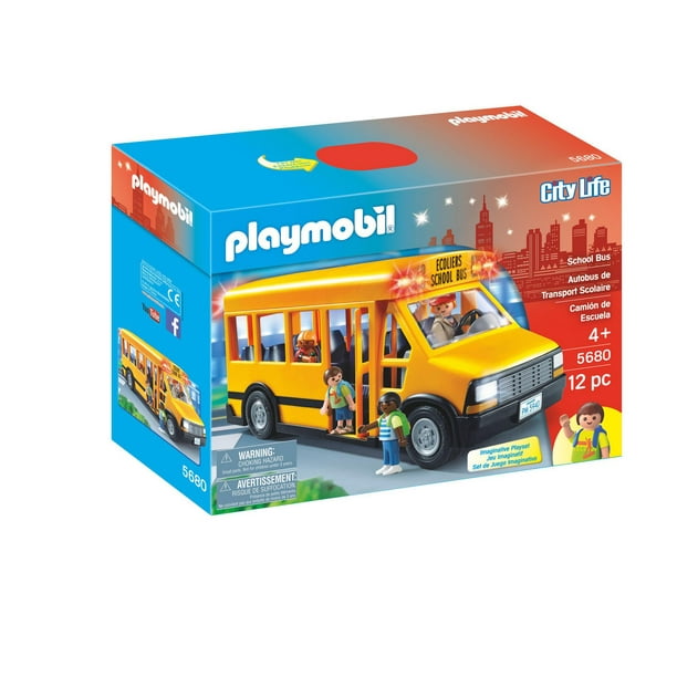 PLAYMOBIL Autobus de transport scolaire 5680 jeu complet