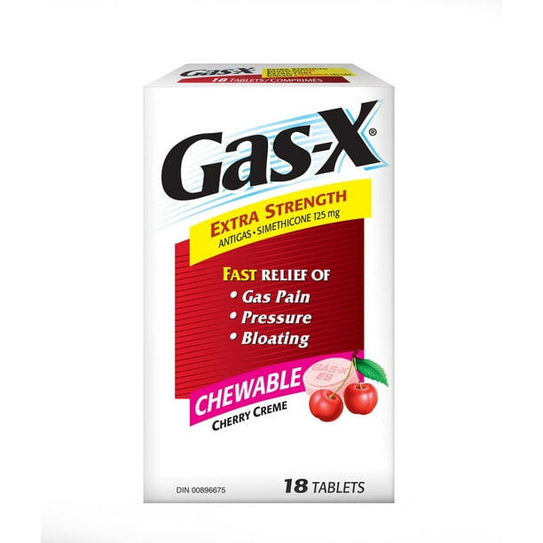GasX Extra Strength Fast Gas Relief Chewables, 18 tablets Cherry