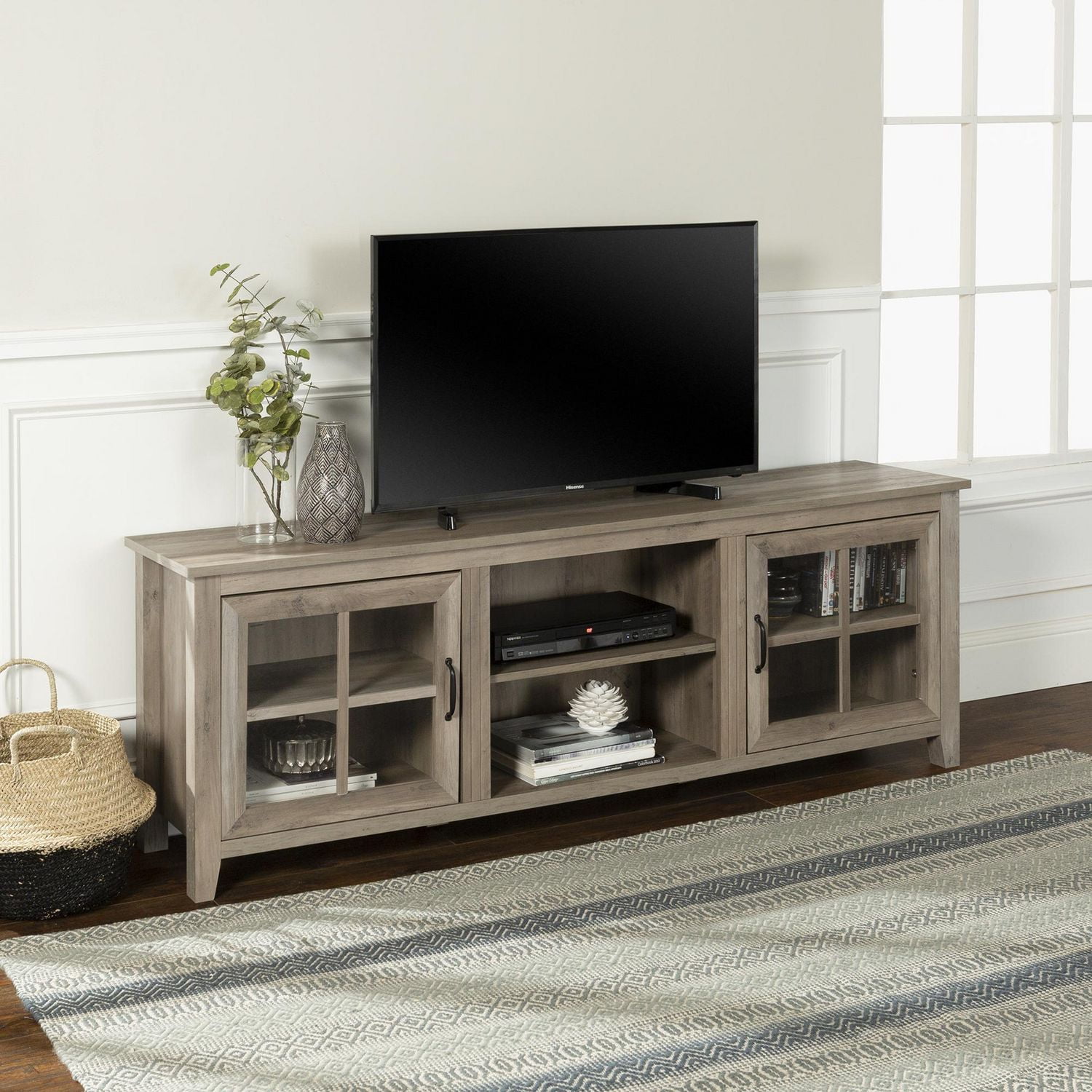 Manor park wood tv media storage stand for on sale tvs up to 78 inch