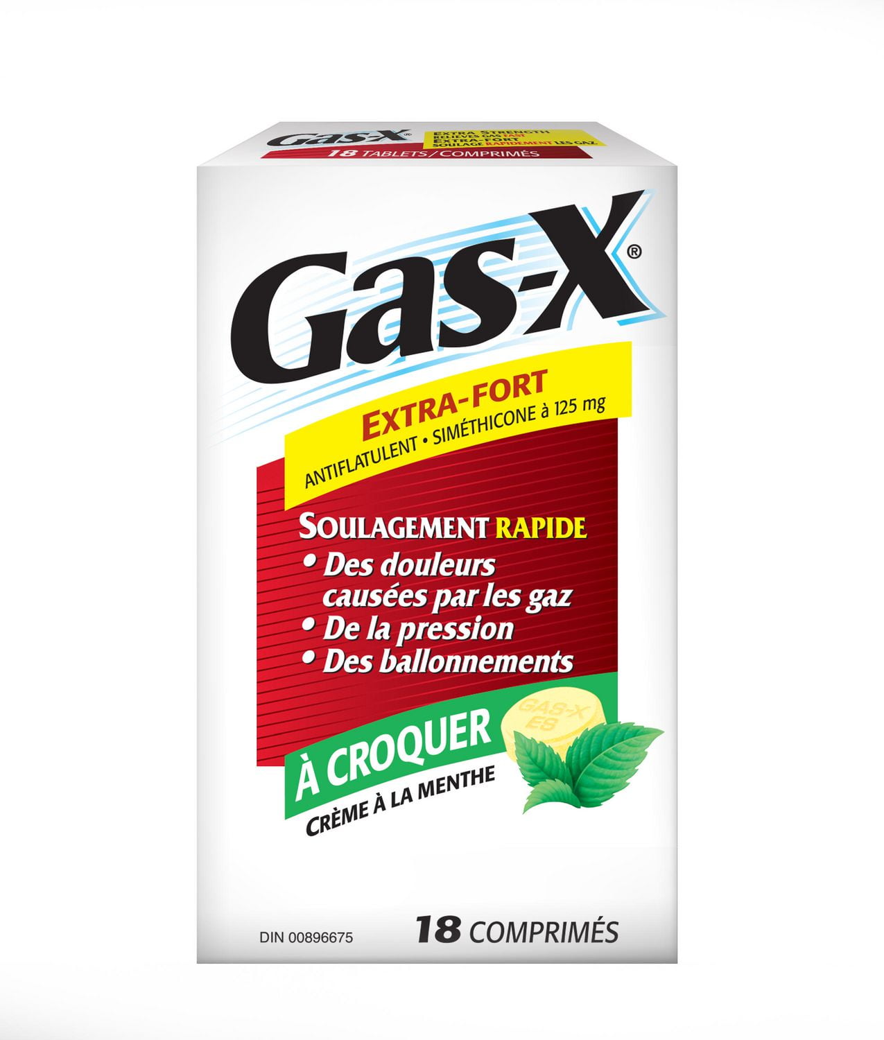 Gas-X Extra Strength Fast Gas Relief Chewables, 18 tablets Peppermint