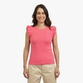 thumbnail image 1 of CHAPS SS RUFFLE TEE, 1 of 4