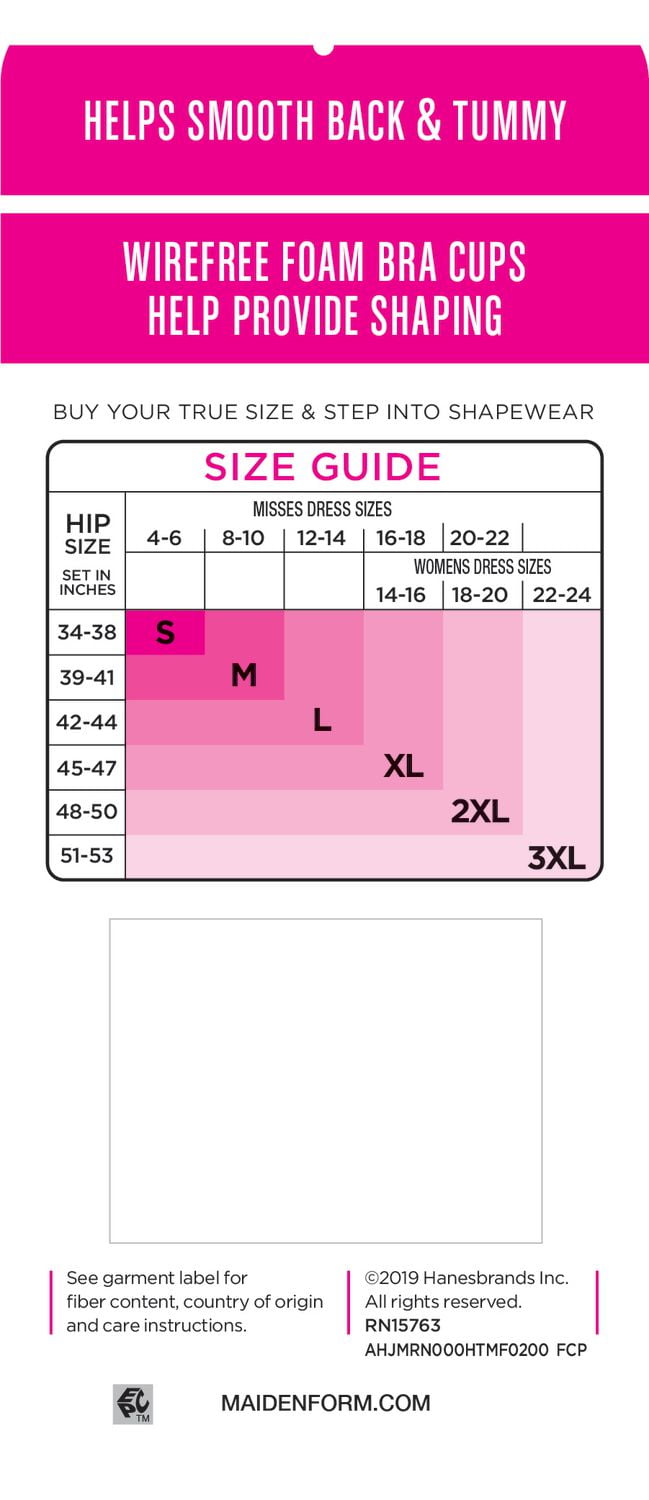 Camisole à contrôle ferme Maidenform Tailles M - 2TG