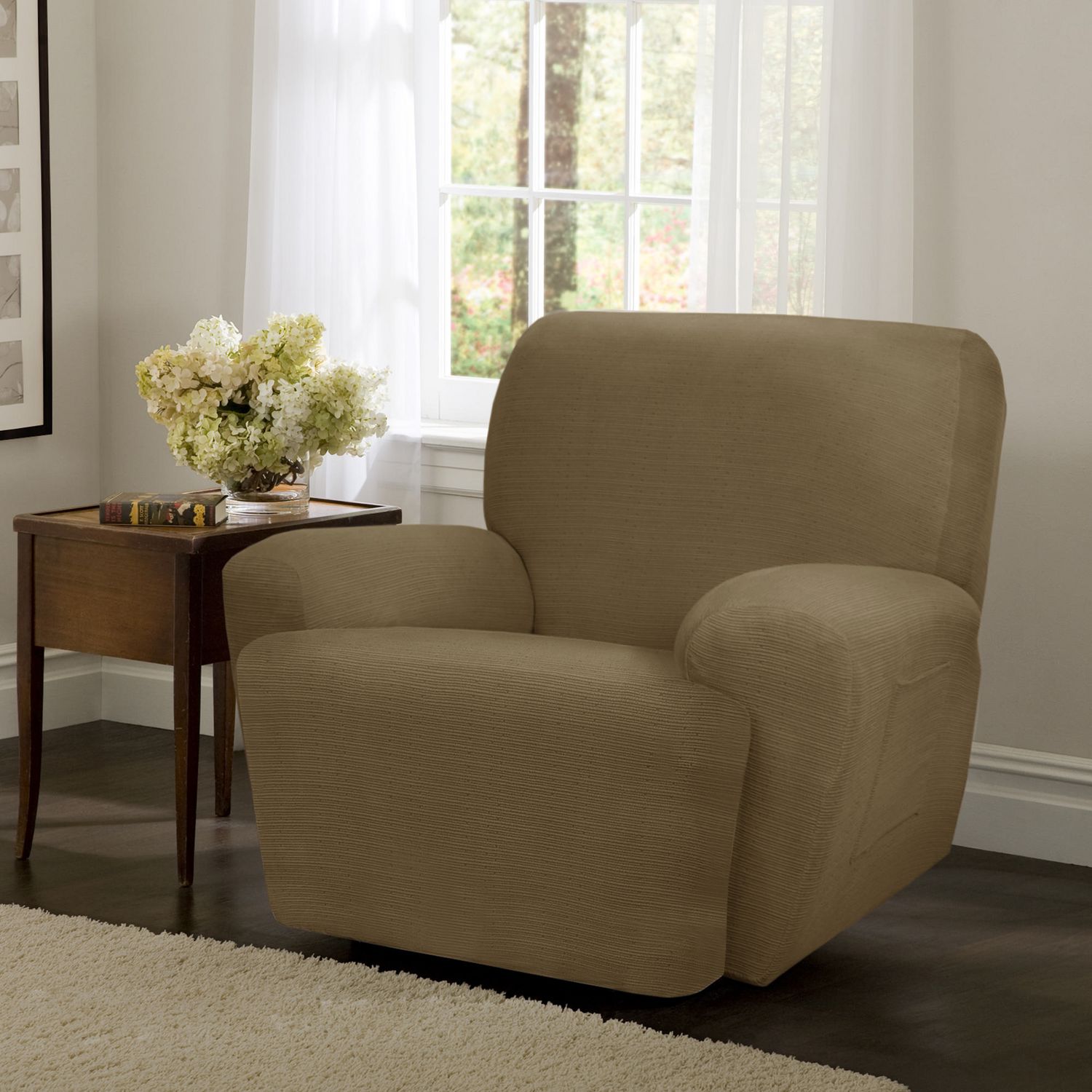Mainstays Newman Stretch 1 Piece Recliner Slipcover Gold ...