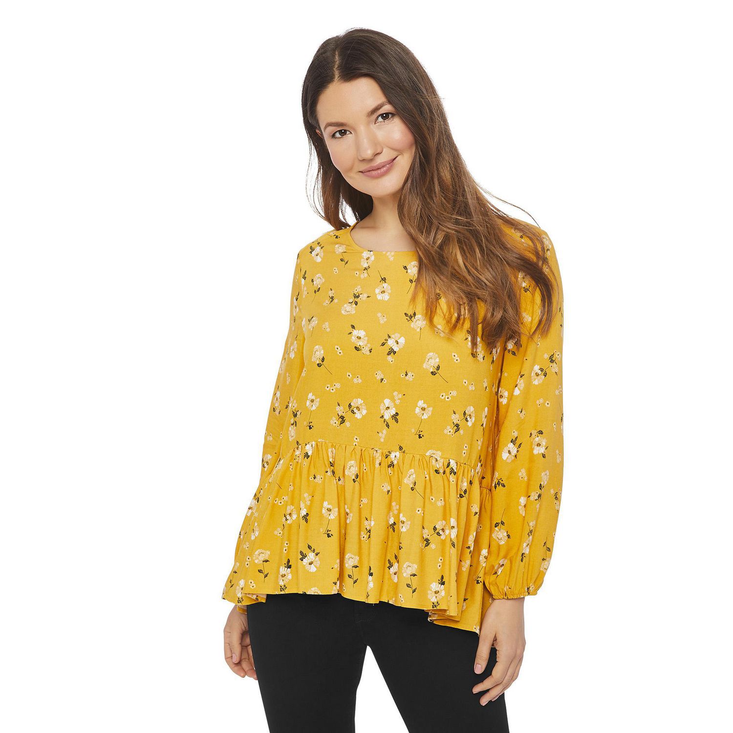 Women's Woven Ruffle Blouse Walmart Canada