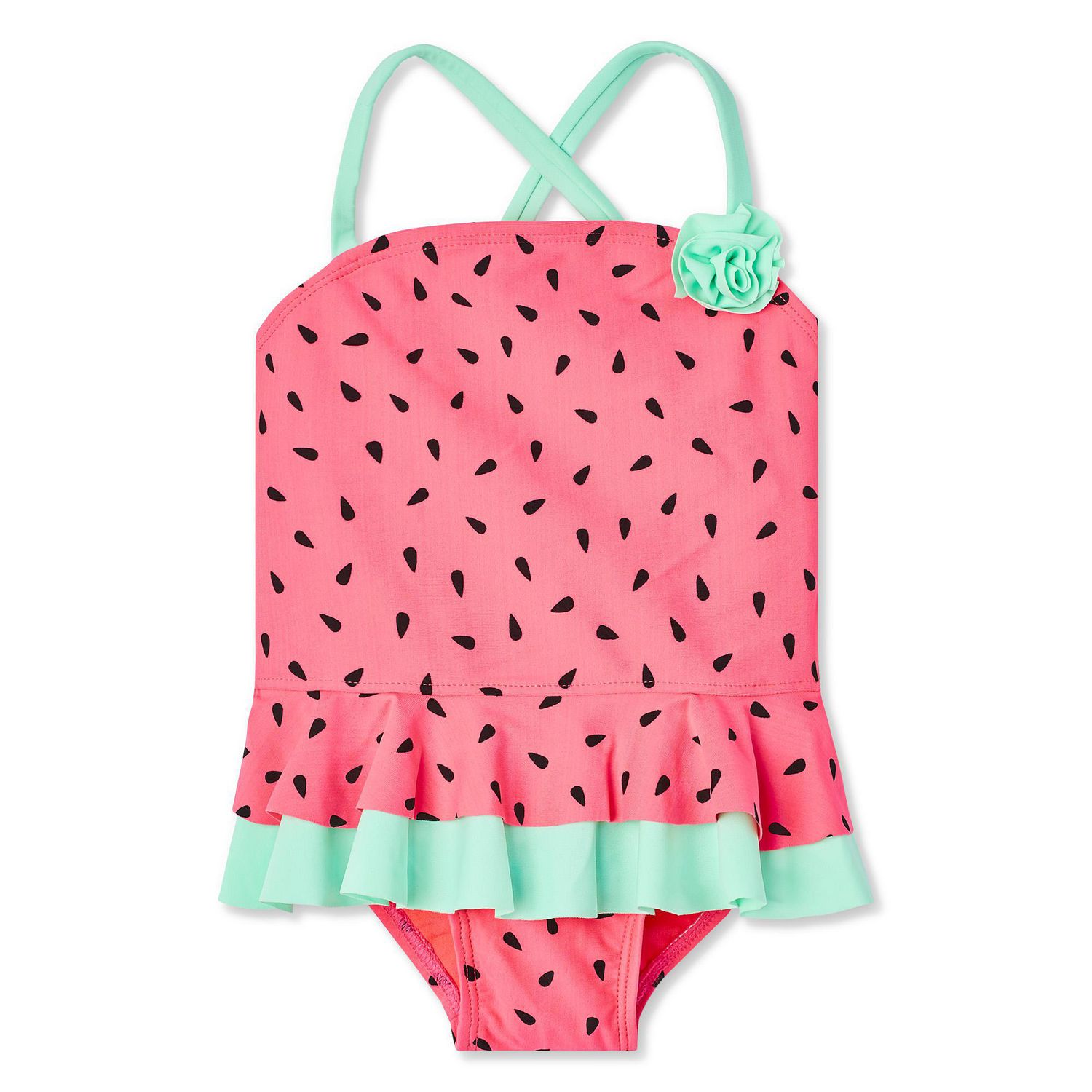 George Baby Girls' 1-Piece Ruffle Swimsuit | Walmart Canada