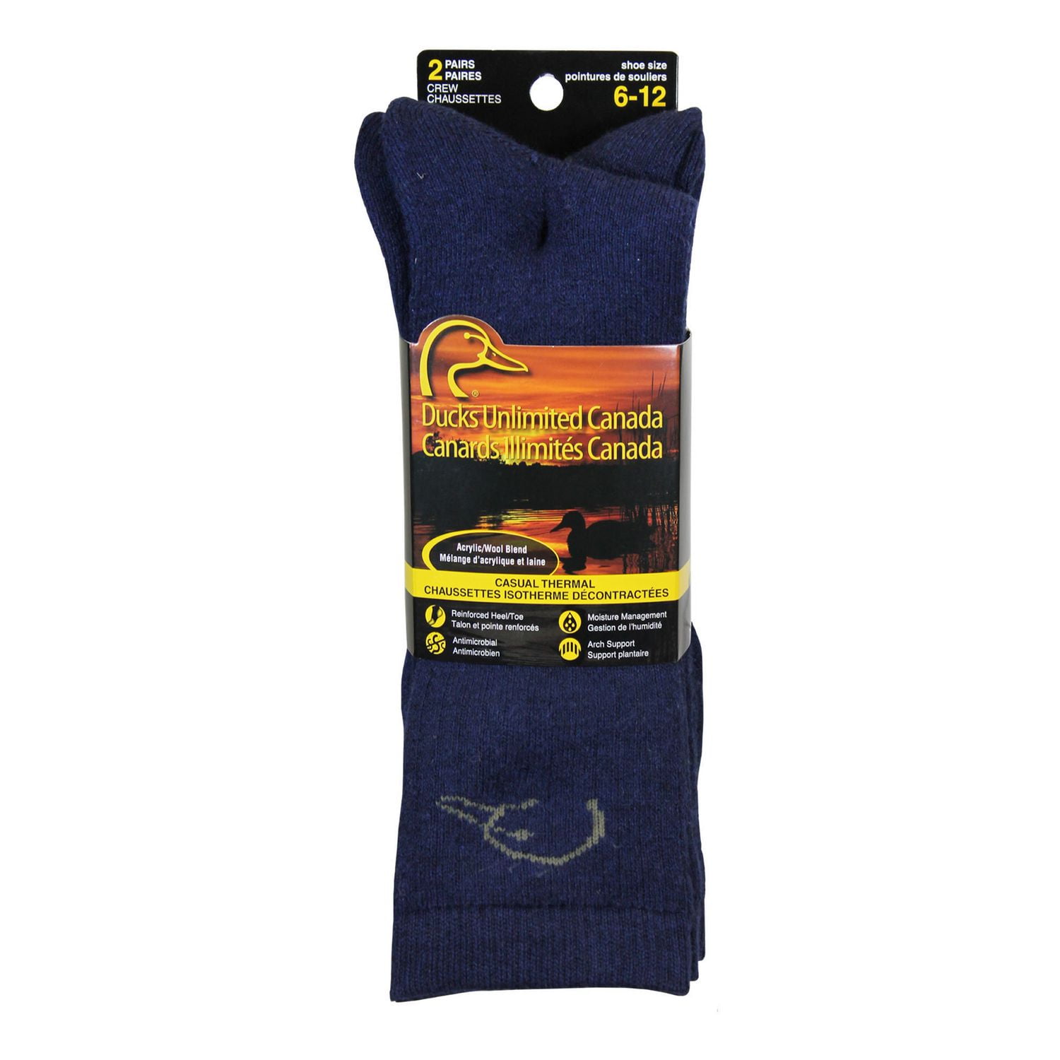 Ducks Unlimited Men's Casual 2Pair Thermal Socks Walmart Canada
