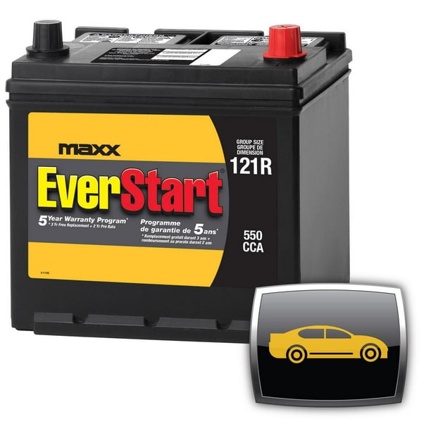 EverStart AUTO MAXX-121R – 12 Volts, Batterie automobile, groupe 121R, 550 ADF EverStart – Batterie automobile