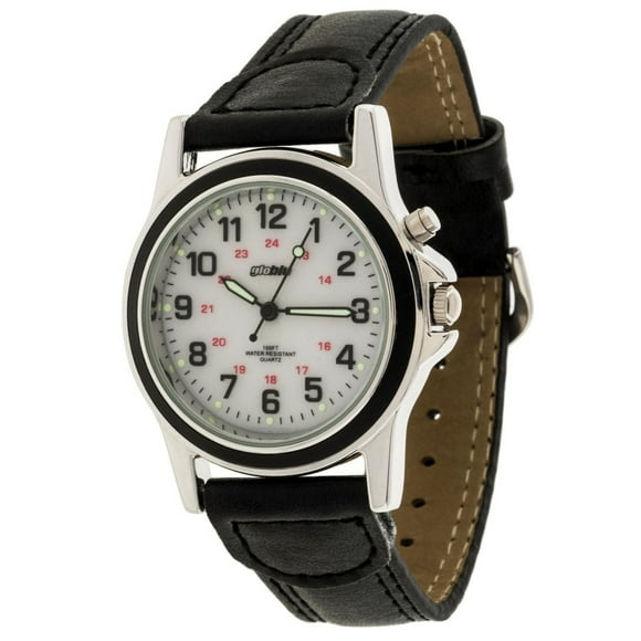 Globlu Mens Black Strap Easy Read Analog Watch