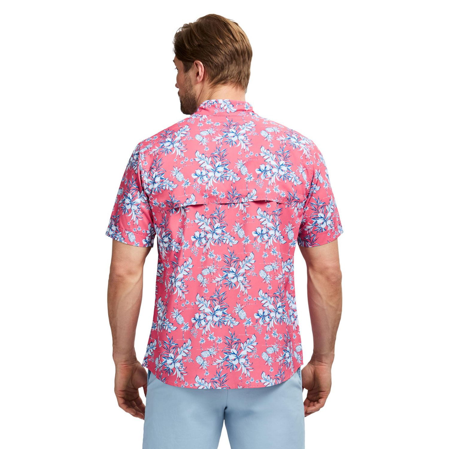 IZOD S/S Sunshield Woven Printed Shirt, S-XXL