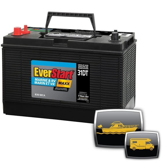 EverStart MARINE MAXX-DC31DT – 12 Volt, Batterie Marine/VR, groupe 31, 800 ADM EverStart – Batterie marine