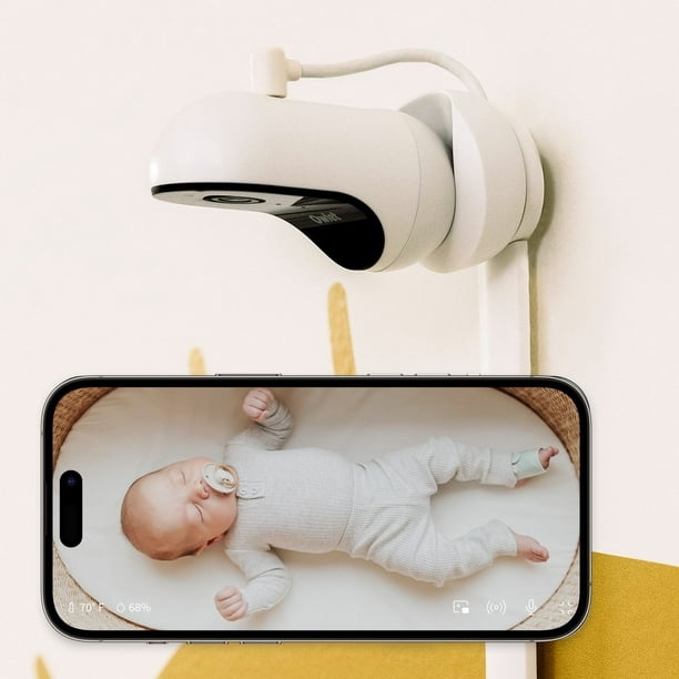 Support universel pour camera bébé, babyphone, moniteur – Flex – Blanc