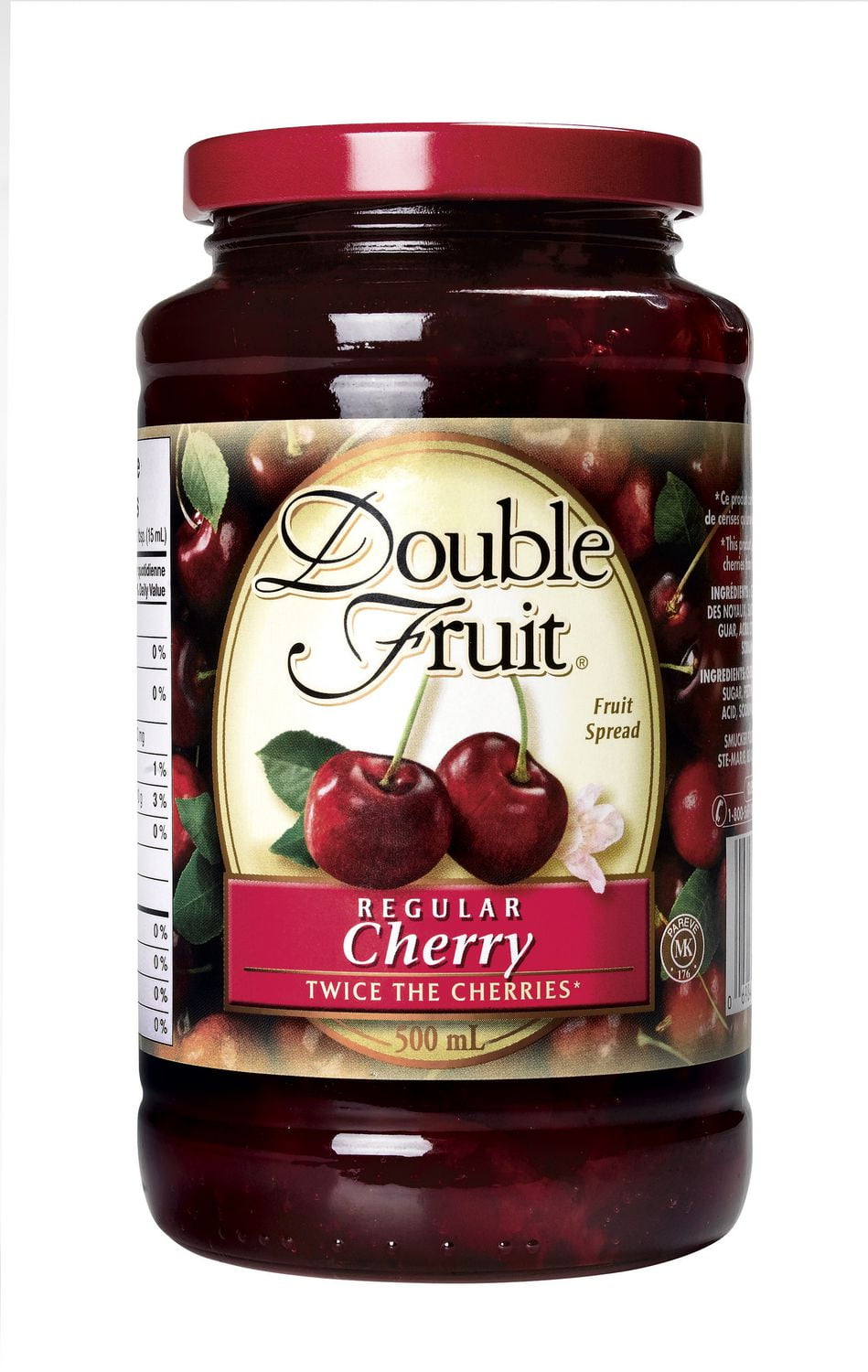 Double Fruit Regular Cherry Fruit Spread 500mL Walmart Canada