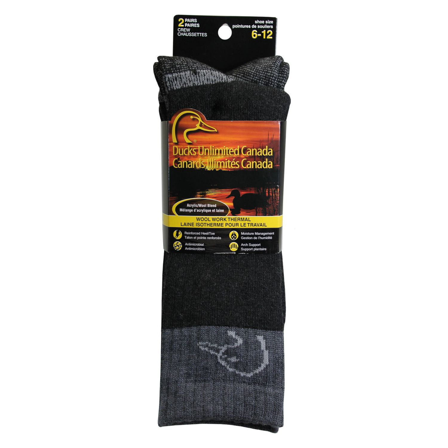 Ducks Unlimited Men's Wool Work 2Pair Thermal Socks Walmart Canada