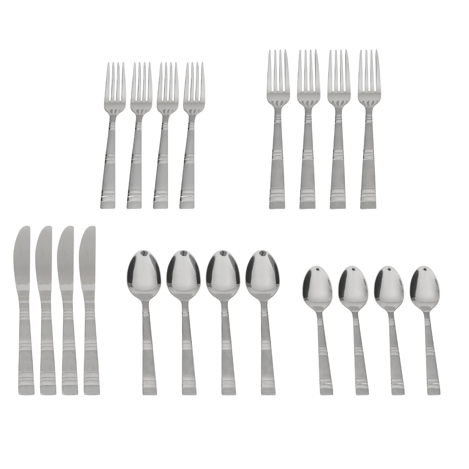 Hometrends 20 pieces Stainless Steel Flatware Set Walmart Canada