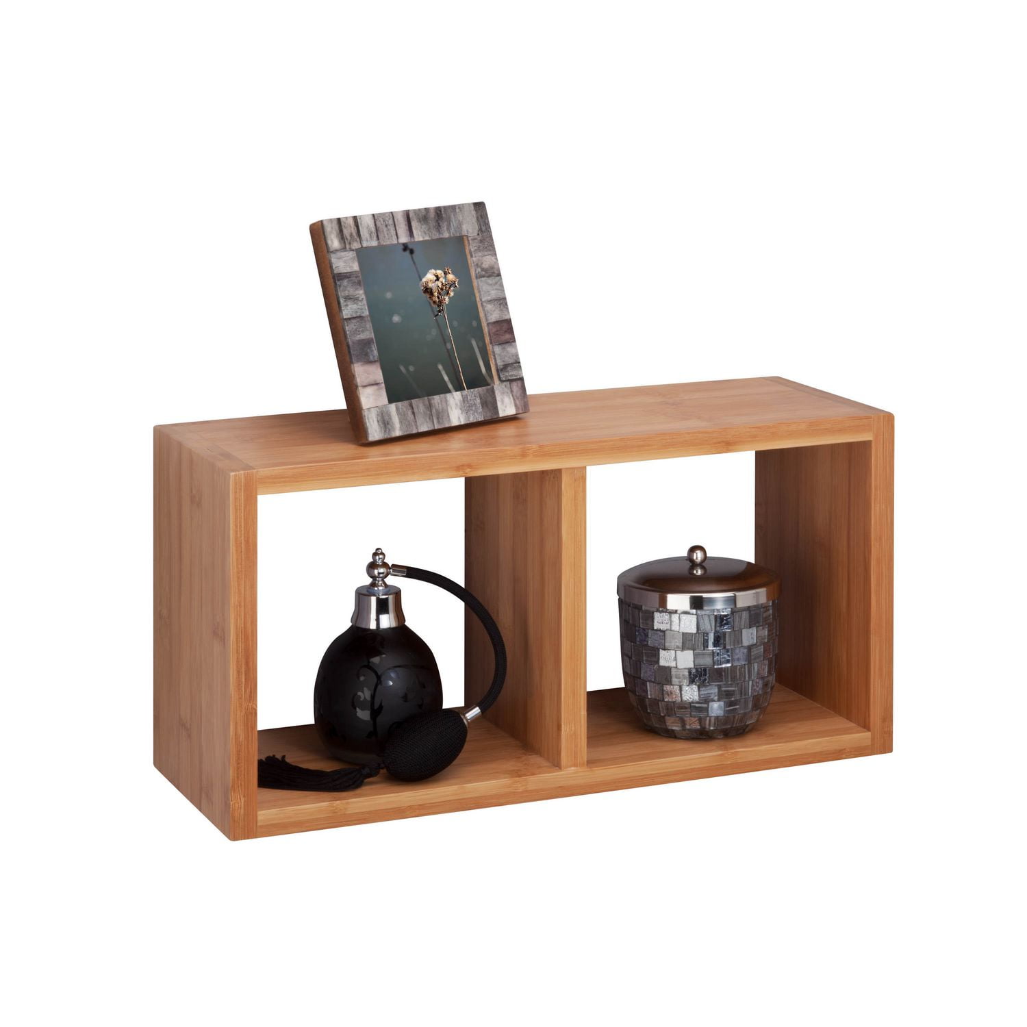 HoneyCanDo Bamboo Double Cube Wall Shelf Walmart Canada