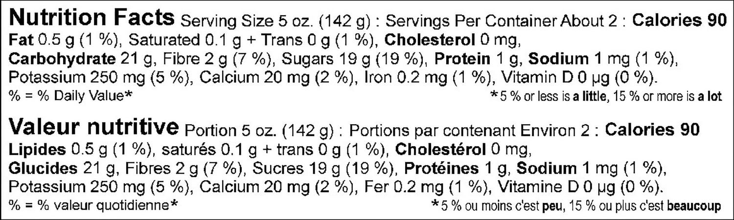 Morceaux de mangue 8 oz