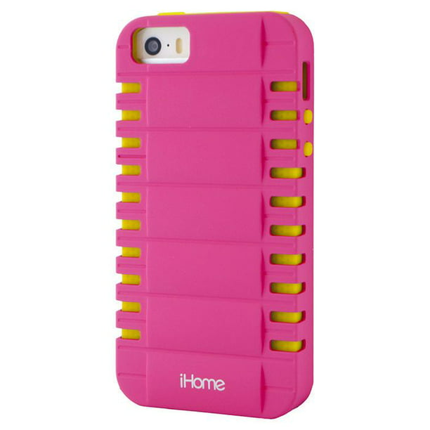 Étui iHome Reflex pour iPhone 5 et 5s, rose et jaune