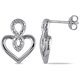 Boucles d'oreilles Miabella en forme de cœur et infini avec 0.05 carat de diamants en argent sterling – image 1 sur 3