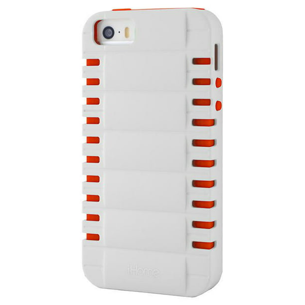 Étui iHome Reflex pour iPhone 5 et 5s, blanc et rouge