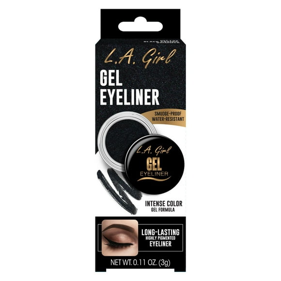 LA Girl Gel Eyeliner Black Cosmetic Shimmer