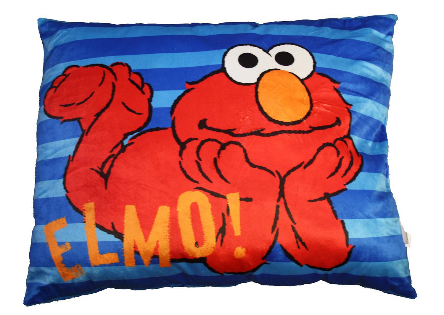 Sesame Street Elmo Coussin décoratif 3D pour enfants Coussin brodé en peluche  douce pour filles et garçons Cadeau essentiel (13 po x 16 po)