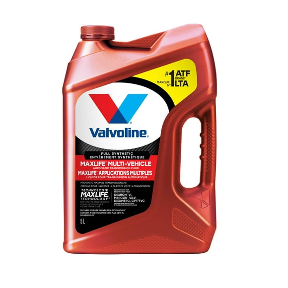 Valvoline Full Synthetic MaxLife Multi-Vehicle Automatic Transmission Fluid, - 5L